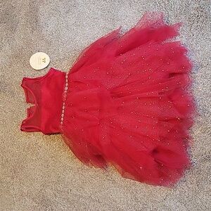 American Princess Girls Red and Gold Dress Size 10 NWT